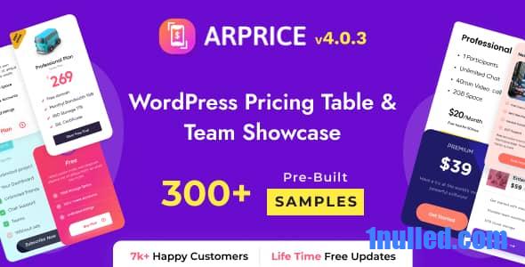 ARPrice v4.0.3 Nulled - Ultimate Compare Pricing table plugin