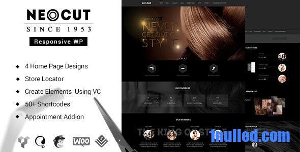 Neo Salon v3.4 Nulled - Barber Shop WordPress Theme