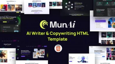 MunAi Nulled - AI Writer & Copywriting HTML Template