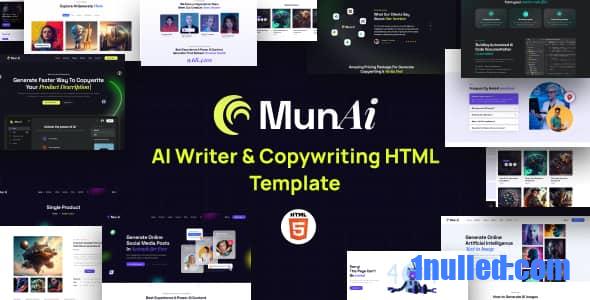 MunAi Nulled - AI Writer & Copywriting HTML Template