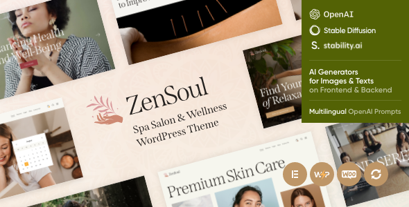 ZenSoul v1.0 Nulled - Spa Salon & Wellness WordPress Theme + AI