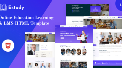Estudy Nulled - Online Education Learning & LMS HTML Template