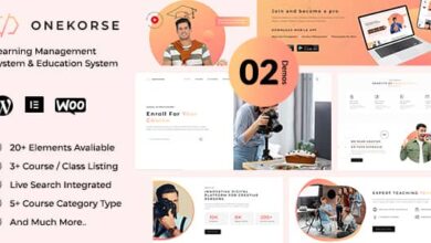 Onekorse v1.0.2 Nulled - LMS Education Theme