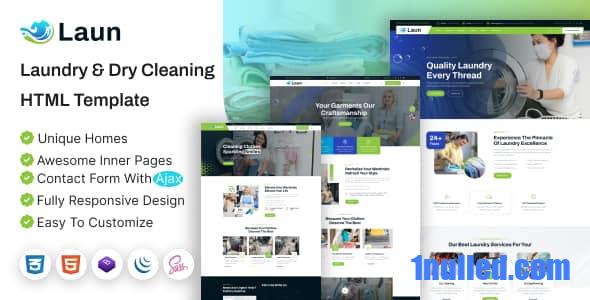 Laun Nulled - Laundry Service & Dry Cleaning HTML Template