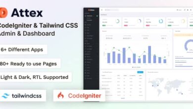 Attex Nulled - CodeIgniter Tailwind CSS Admin & Dashboard Template