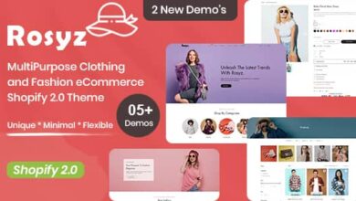 Rosyz Nulled - MultiPurpose Clothing and Fashion eCommerce Shopify 2.0 Theme
