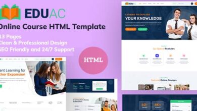 Eduac Nulled - Education & Online Course HTML Template