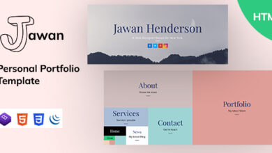 Jawan Nulled - Personal Portfolio Template