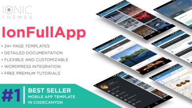 IonFullApp v1.6 Nulled - Full Ionic Template + Cordova Plugins