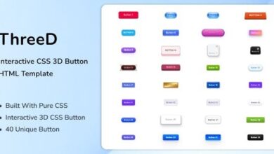 ThreeD Nulled - Interactive CSS 3D Button HTML Template