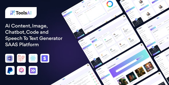 ToolsAi v1.5 Nulled - Ai Content, Image, Chatbot, Code and Speech To Text Generator SAAS Platform