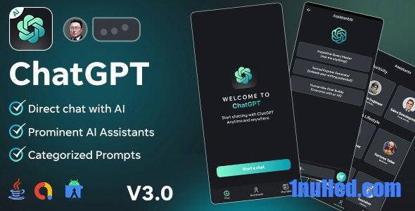 AssistantAi v3.0 Nulled - ChatGPT App - Android Java App + AdMob Ads