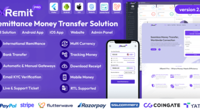 XRemit Pro v2.3.0 Nulled - Remittance Money Transfer Full Solution