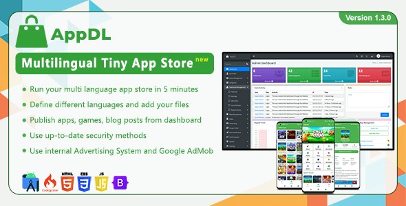 AppDL v1.3.0 Nulled - Multilingual Tiny App Store