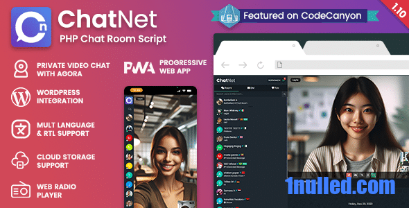 ChatNet v1.9.10 Nulled - PHP Chat Room & Private Chat Script
