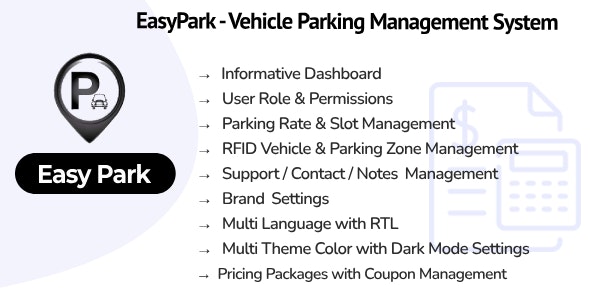 EasyPark SaaS v1.1 Nulled - Vehicle Parking Management System