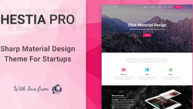 Hestia Pro v3.1.1 Nulled - Sharp Material Design Theme For Startups