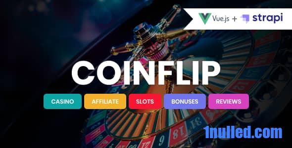 Coinflip Nulled - VueJS Strapi Casino Affiliate & Gambling Template