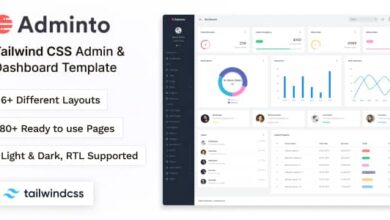 Adminto v1.0 Nulled - Tailwind Admin & Dashboard Template