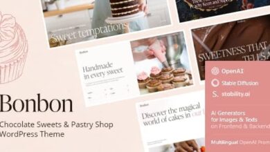 Bonbon v1.0 Nulled - Chocolate Sweets & Pastry Shop WordPress Theme + AI