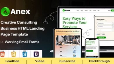 Anex Nulled - Consulting and Business Services HTML Landing Page Template