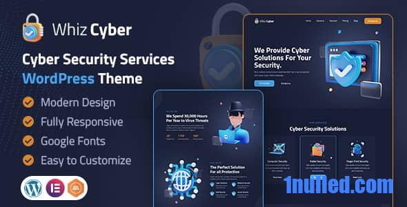 WhizCyber v1.0 Nulled - Cyber Security WordPress Theme