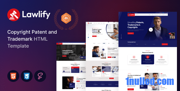 Lawlify Nulled - Patent Copyright and Trademark Law Firm HTML Template