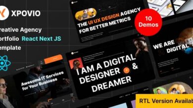Xpovio Nulled - Digital Agency React Next Js Template + RTL