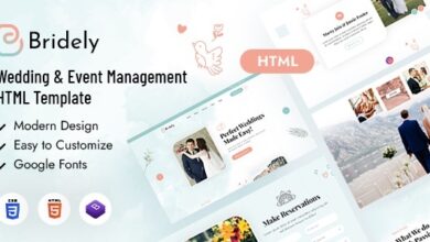 Bridely Nulled - Wedding & Event Management HTML Template