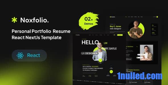 Noxfolio Nulled - Personal Portfolio Resume React NextJs Template