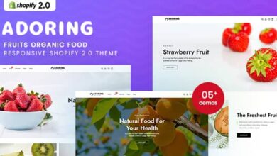 Adoring v1.0 Nulled - Fruits Organic Food Responsive Shopify 2.0 Theme