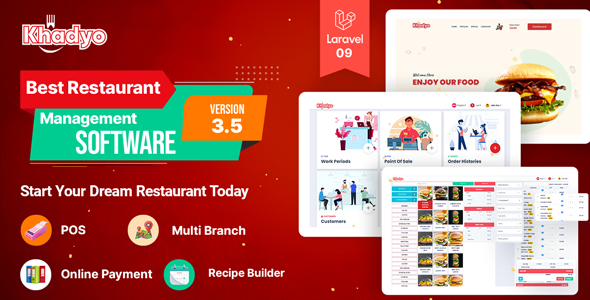 Khadyo Restaurant Software v3.5.0 Nulled - Online Food Ordering Website with POS