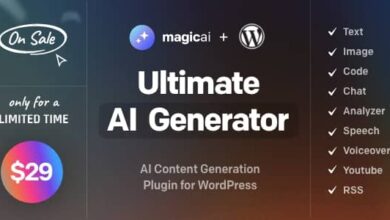 MagicAI for WordPress v1.1 Nulled - AI Text, Image, Chat, Code, and Voice Generator