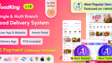 FoodKing v1.8 Nulled - Restaurant Food Delivery System with Admin Panel & Delivery Man App | Restaurant POS