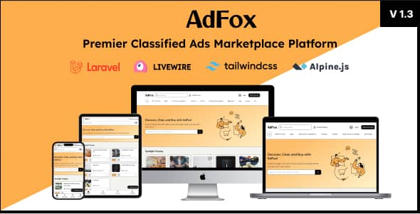 AdFox v1.2 Nulled - Dual-Experience Classified Ads with App-Like Feel on Mobile & Web Interface
