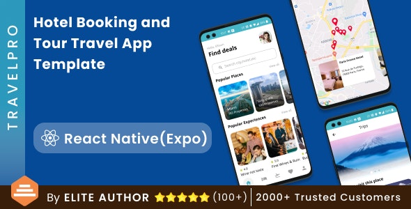 TravelPro v3.0 Nulled - React Native Hotel Booking and Tour Travel App Template