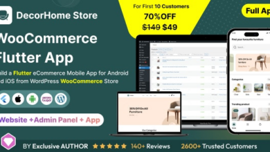 DecorHome App v1.0 Nulled - Online Furniture Selling in Flutter 3.x (Android, iOS) with WooCommerce Full App