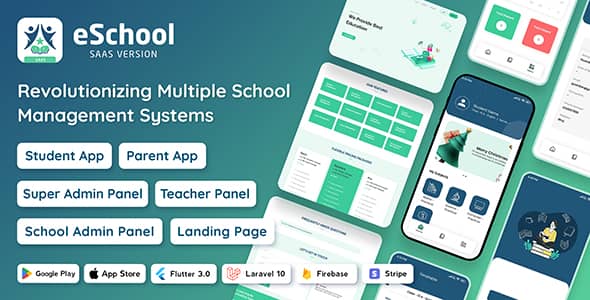 eSchool SaaS v1.1.1 Nulled - School Management System with Student