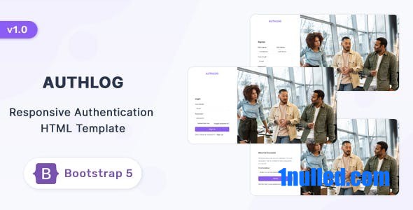 Authlog Nulled - Bootstrap 5 Authentication Page HTML Template