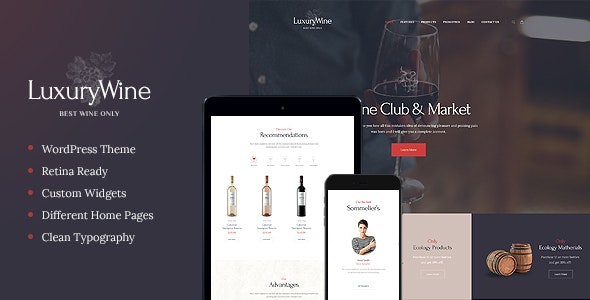 Luxury Wine v1.1.10 Nulled - Liquor Store & Vineyard WordPress Theme + Shop
