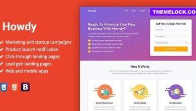 Howdy v1.1.3 Nulled - Multipurpose High-Converting Landing Page WordPress Theme