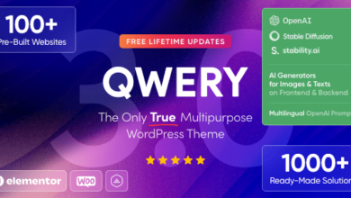 Qwery v3.1 Nulled - Multi-Purpose Business WordPress & WooCommerce Theme + ChatGPT