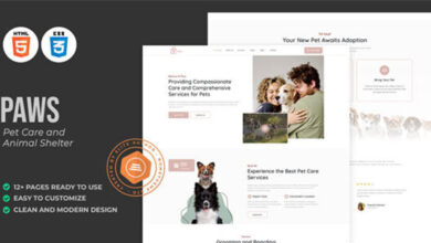 Paws Nulled - Pet Care and Animal Shelter HTML Template