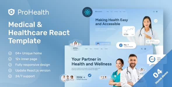 ProHealth Nulled - Medical and Healthcare ReactJS Template