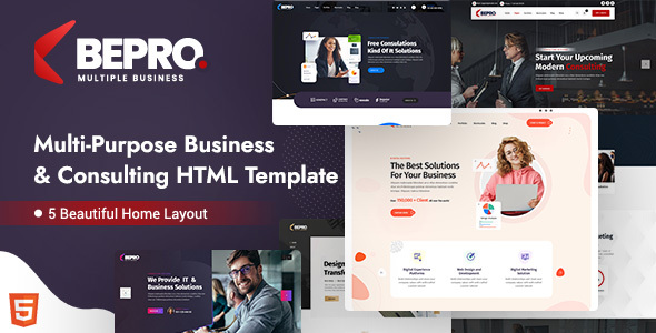 Bepro Nulled - Multipurpose Business HTML Template