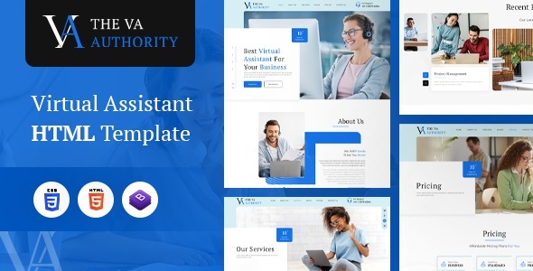 The VA Authority Nulled - Virtual Assistant HTML Template