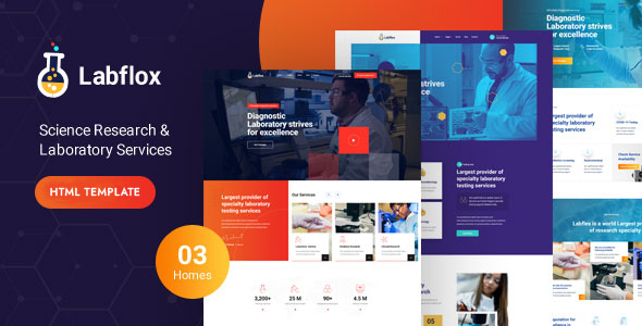Labflox Nulled - Laboratory & Research Responsive HTML5 Template