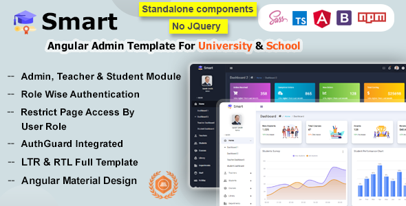Smart v13.0.0 Nulled - Angular 17+ Admin Dashboard Template for University, School & Colleges