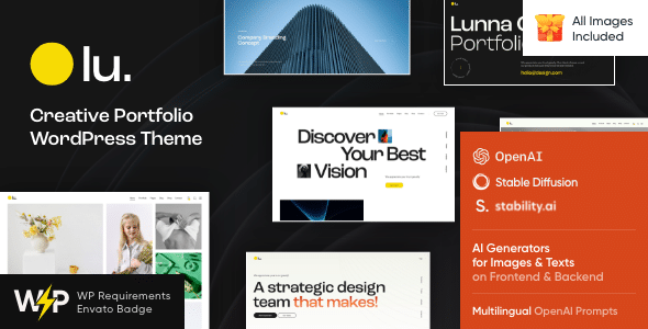 Lunna v1.8 Nulled - Creative Portfolio WordPress Theme