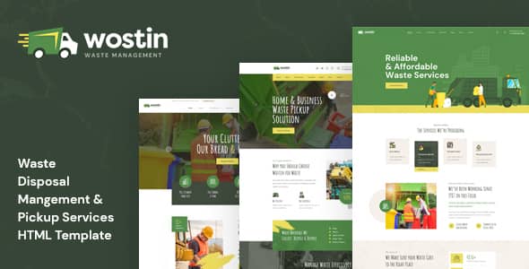 Wostin Nulled - Waste Pickup Services HTML Template